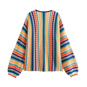 Be Happy Multi Stripe Cardigan