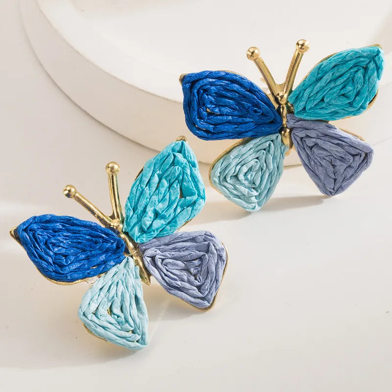 Raffia Butterfly Earrings
