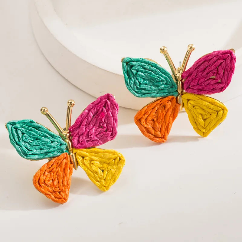 Raffia Butterfly Earrings