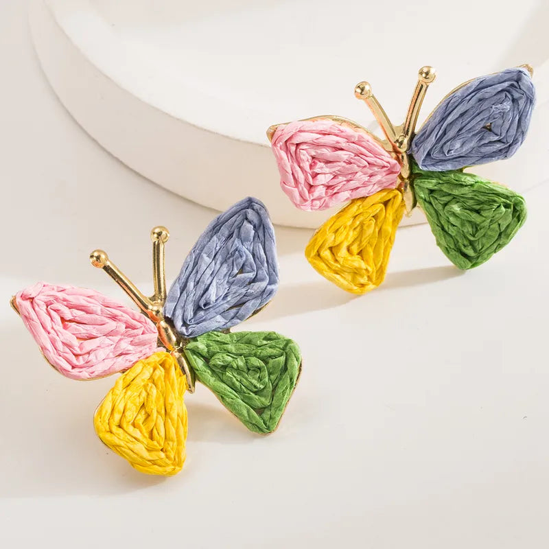 Raffia Butterfly Earrings