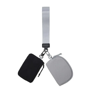 Dual Pouch Keychain Wristlet Keychain Wallet