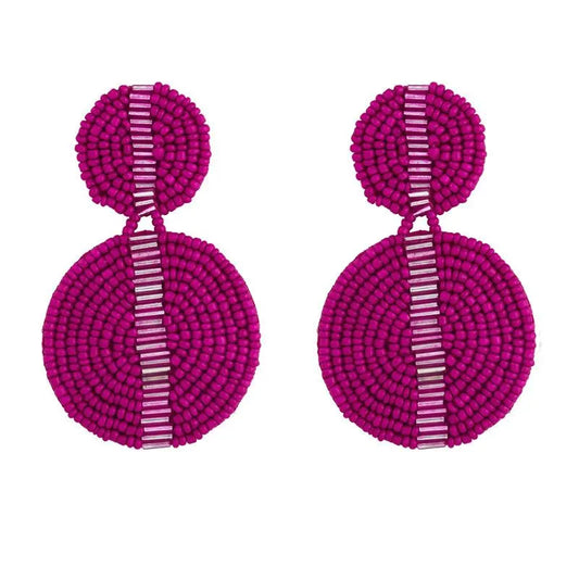 Double Circle Seed Bead Earring