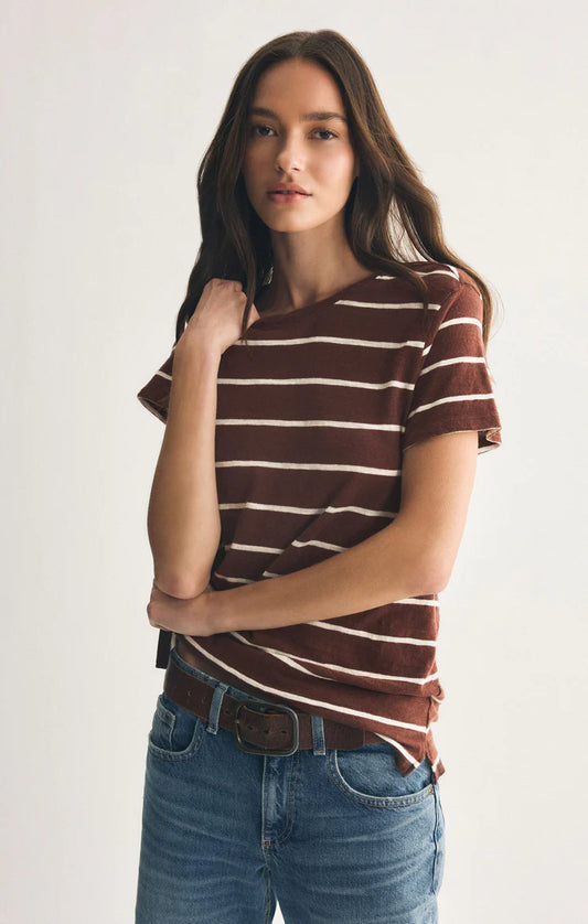 Z Supply Foundatin Premium Striped Short Sleeve Top