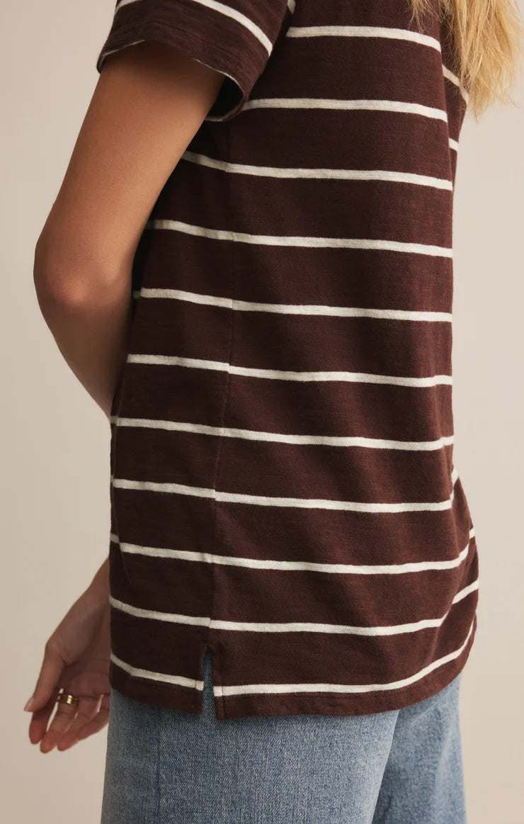 Z Supply Foundatin Premium Striped Short Sleeve Top
