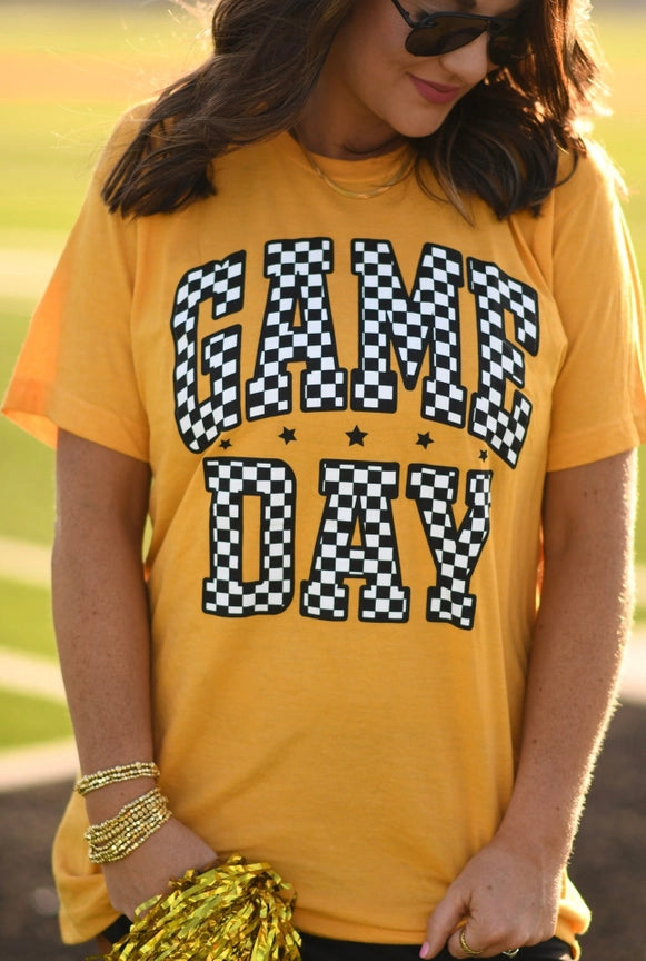 Game Day Checkered Graphic Tee