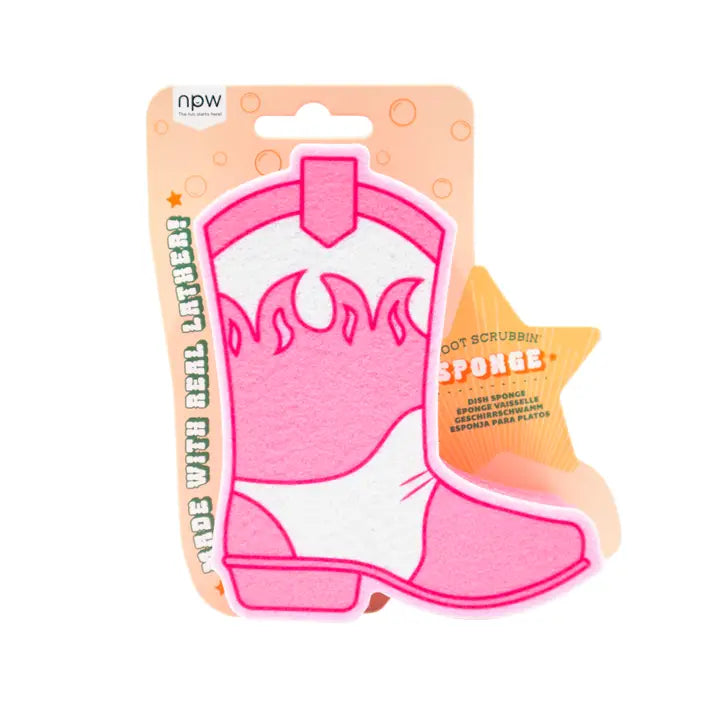 Western Pink Boot Sponge