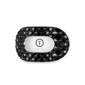 TELETIES Round Flat Quilted Hair Clip-Medium