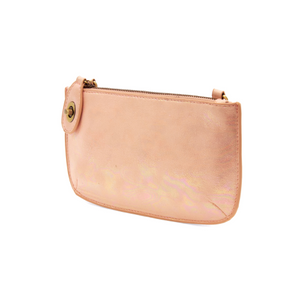 PINK HOLOGRAPHIC MINI WRISTLET CROSSBODY BY JOY SUSAN