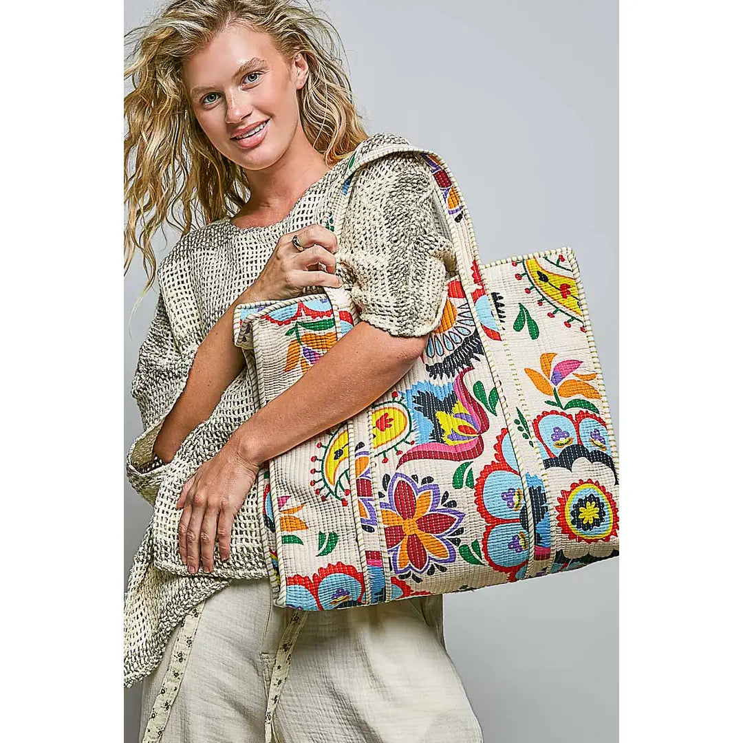 Bohemian Inspired Print Tote Bags