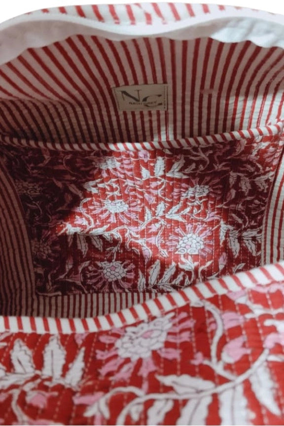 Hampton Red Floral Duffle Bag