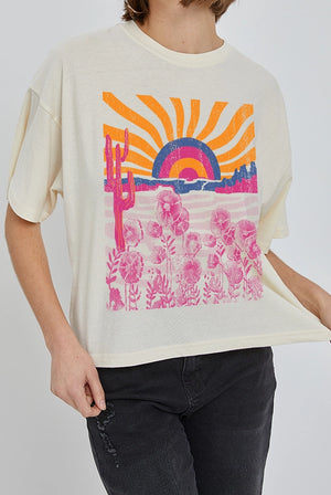 Sunset Sunrise Crop Graphic Tee