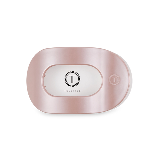 TELETIES Pearlized Round Flat Hair Clip-Medium