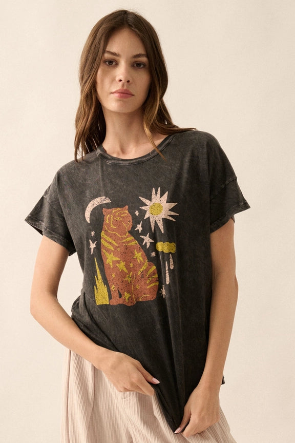 Starry Tiger Vintage Washed Graphic Tee