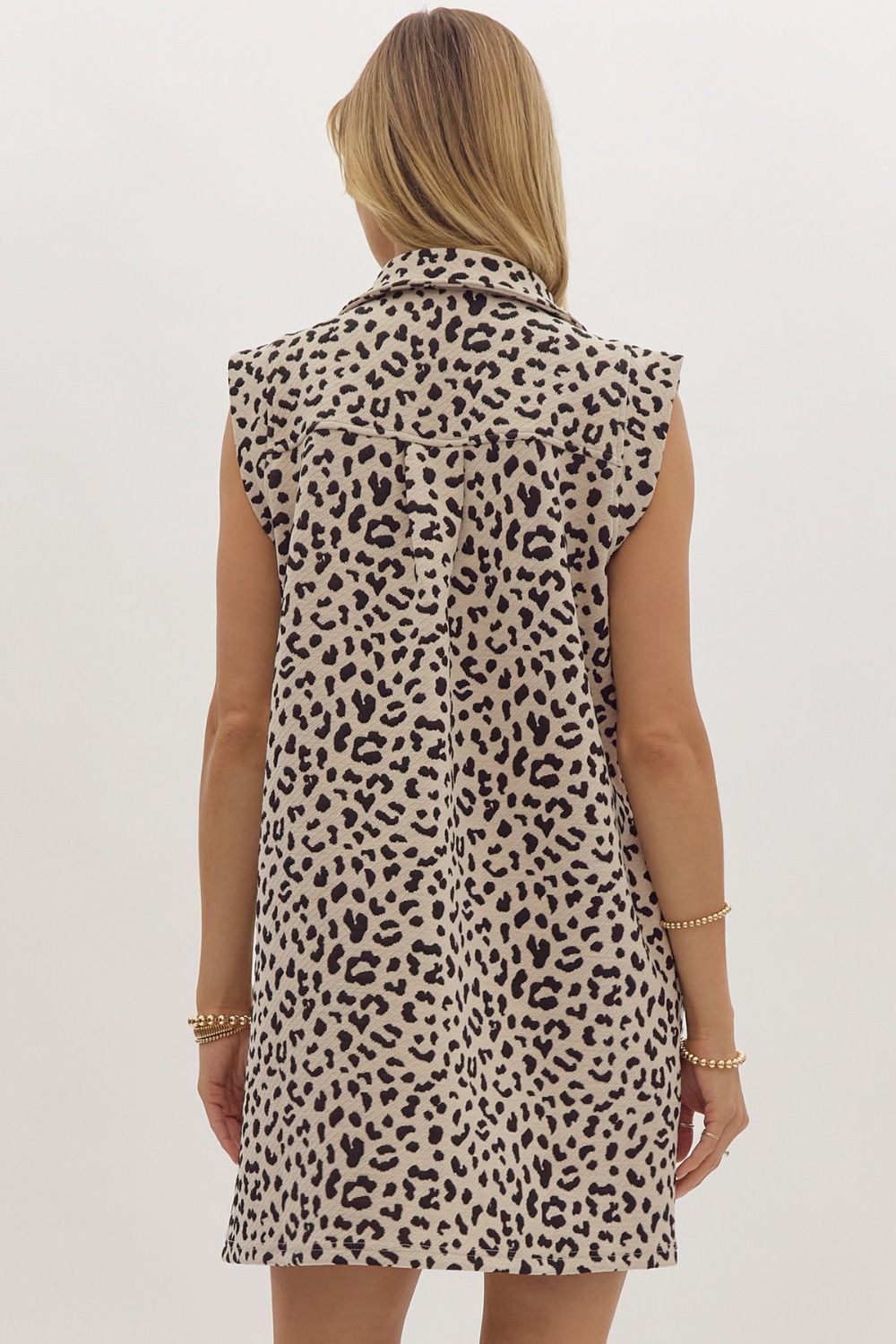 Entro Leopard Print Pocket Dress