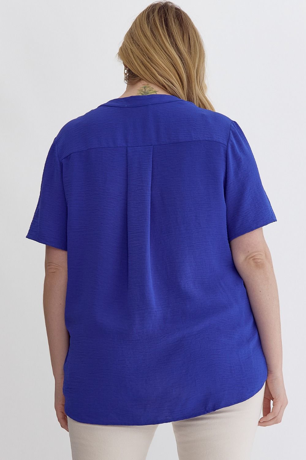 Entro V-Neck Placket Plus Top