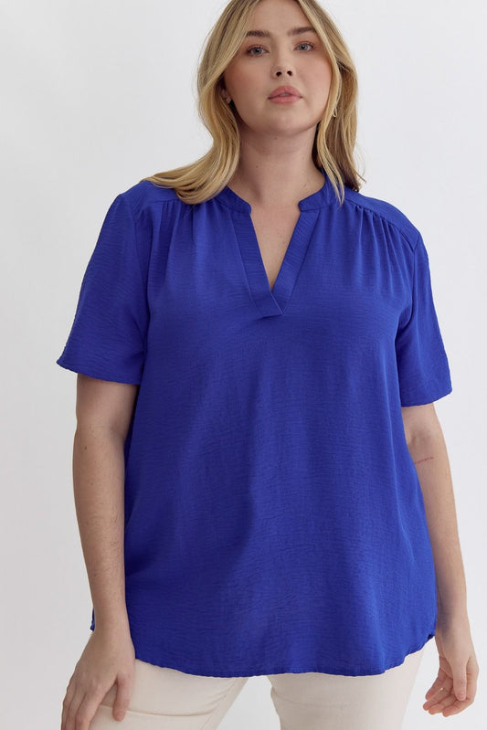 Entro V-Neck Placket Plus Top