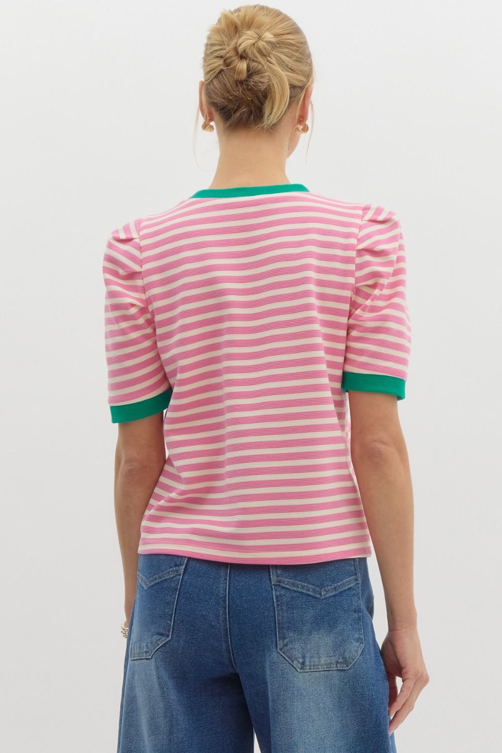 Entro Striped Pullover Top