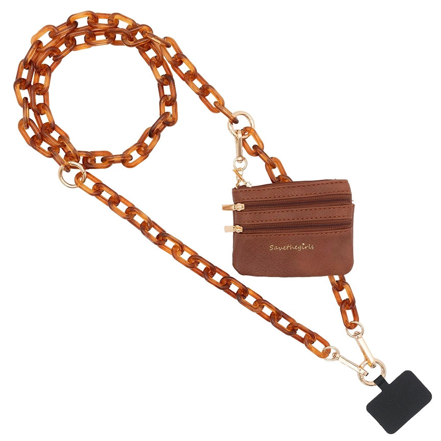 Clip & Go Cross Body Ice Chain Phone Accessory by Save The Girls