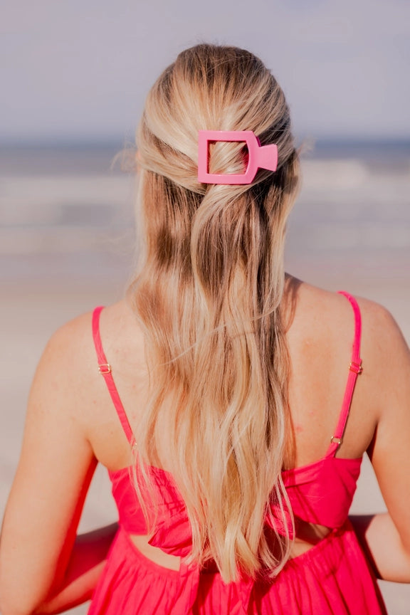 TELETIES Square Flat Hair Clip-Small