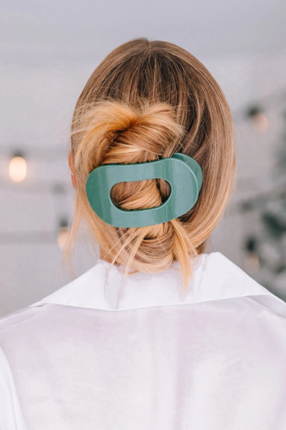 TELETIES Round Flat Hair Clip-Large