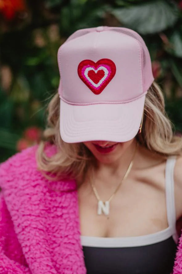 Heart Stack Chenille Trucker Hat