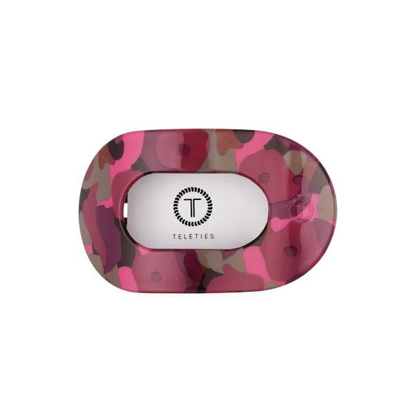 TELETIES Round Flat Hair Clip-Medium