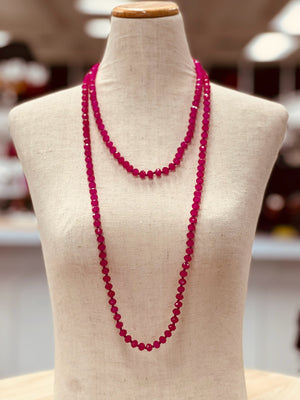 Crystal Bead Long Necklace