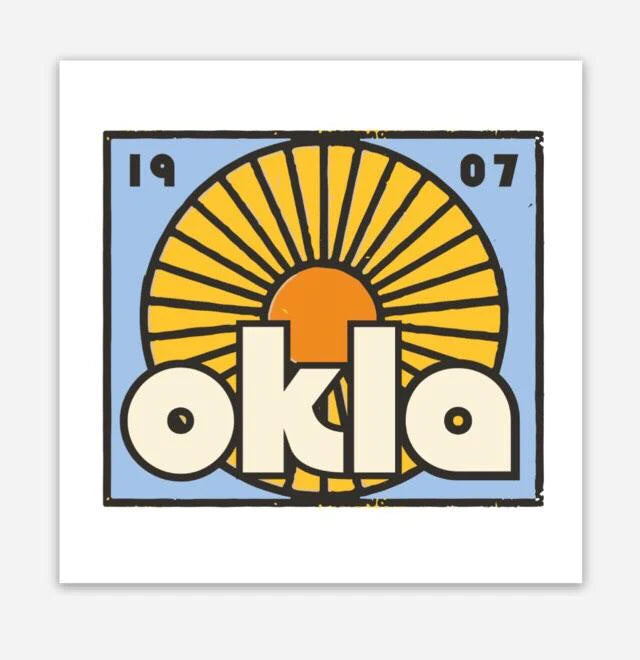 Oklahoma Sun Decal Sticker by LivyLu