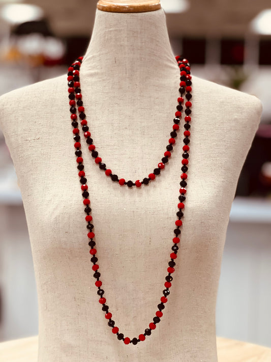 Crystal Bead Long Necklace