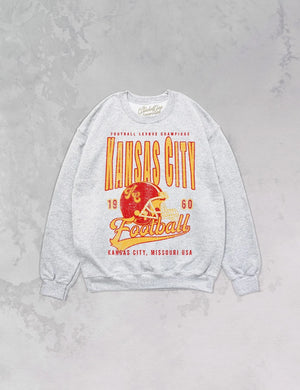 Kansas City Football Champs Oversized 90's Sweatshirt