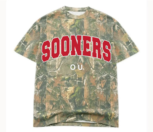OU Sooners Filled Gault Camouflage Graphic Tee by LivyLu