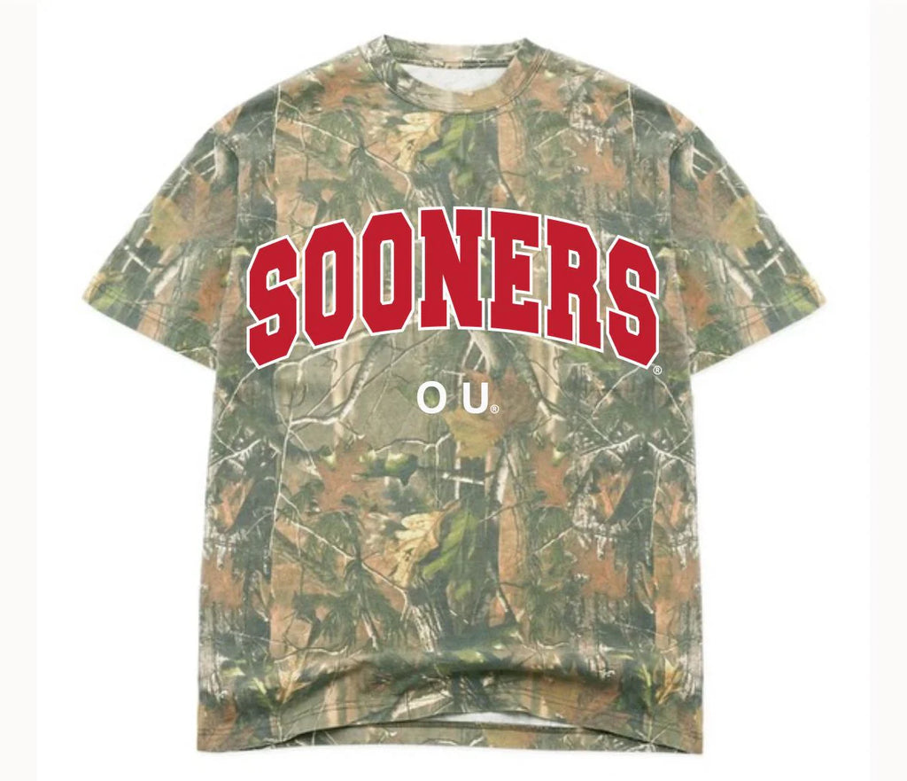OU Sooners Filled Gault Camouflage Graphic Tee by LivyLu