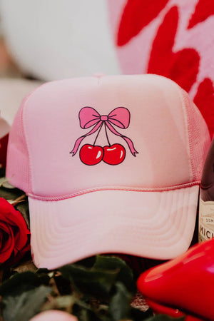 Cherry Bow Trucker Hat