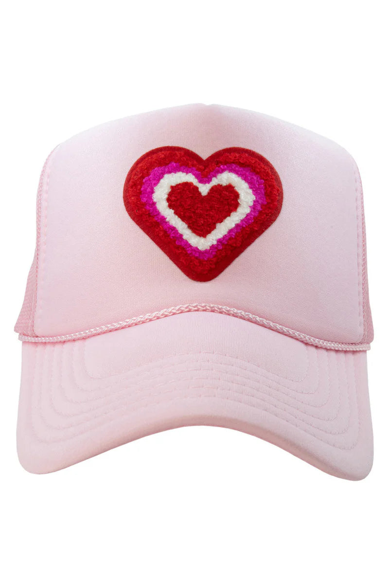 Heart Stack Chenille Trucker Hat