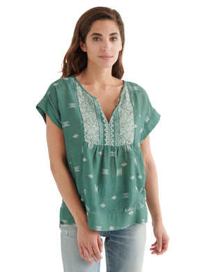 Lucky Brand Printed Peasant