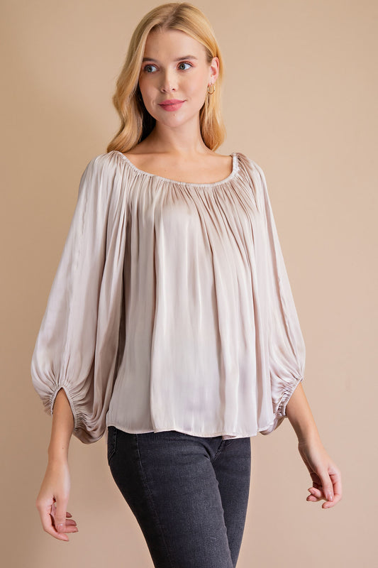 On/Off Shoulder Peasant Top