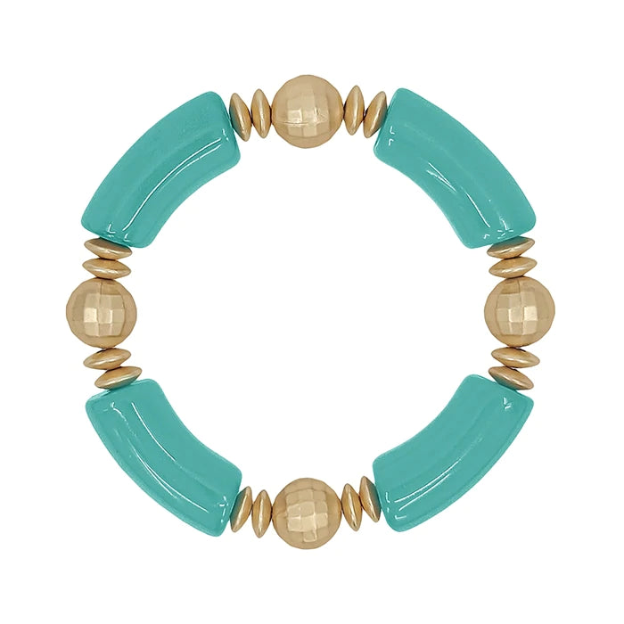 Beaded Acrylic Stretch Bracelet