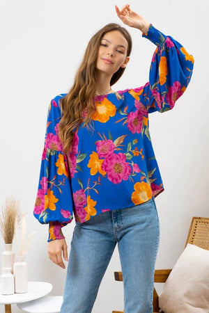 Floral Drop Sleeve Top