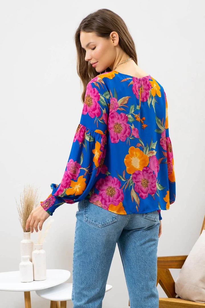 Floral Drop Sleeve Top