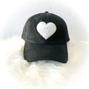 Calamity Jane's Apparel Chenille Heart Patch Hat