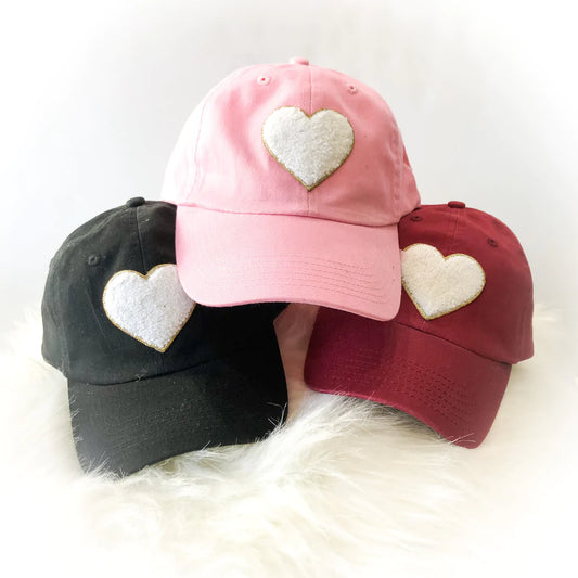 Calamity Jane's Apparel Chenille Heart Patch Hat