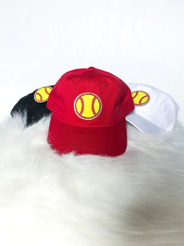 Calamity Jane's Apparel Softball Chenille Patch Cotton Hat