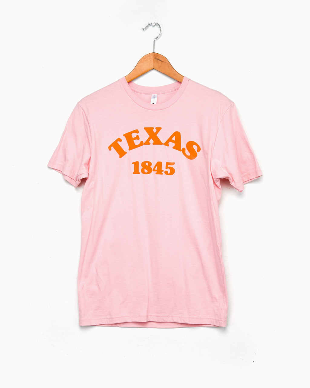 LivyLu Pink Texas 1845 Flocked Letter Tee
