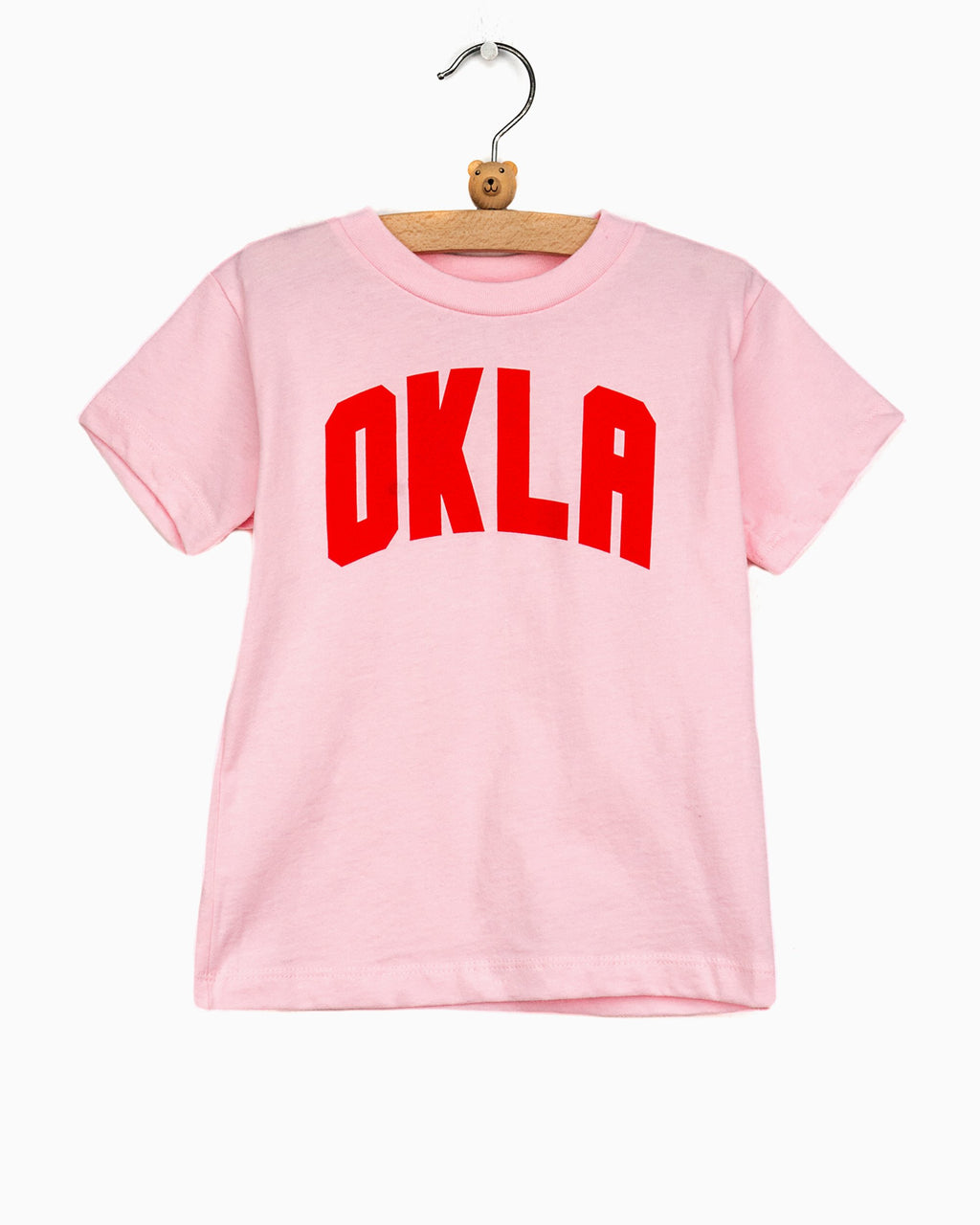 LivyLu Kids OKLA Pink Tee with Red Letters
