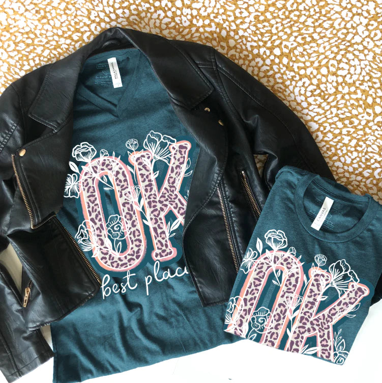 Calamity Jane's Apparel "OK" Best Place Ever V-Neck Graphic Tee
