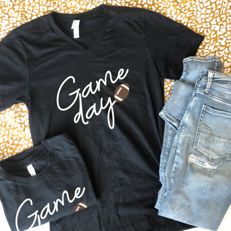 Calamity Jane's Apparel Game Day Football Script Graphic Tee