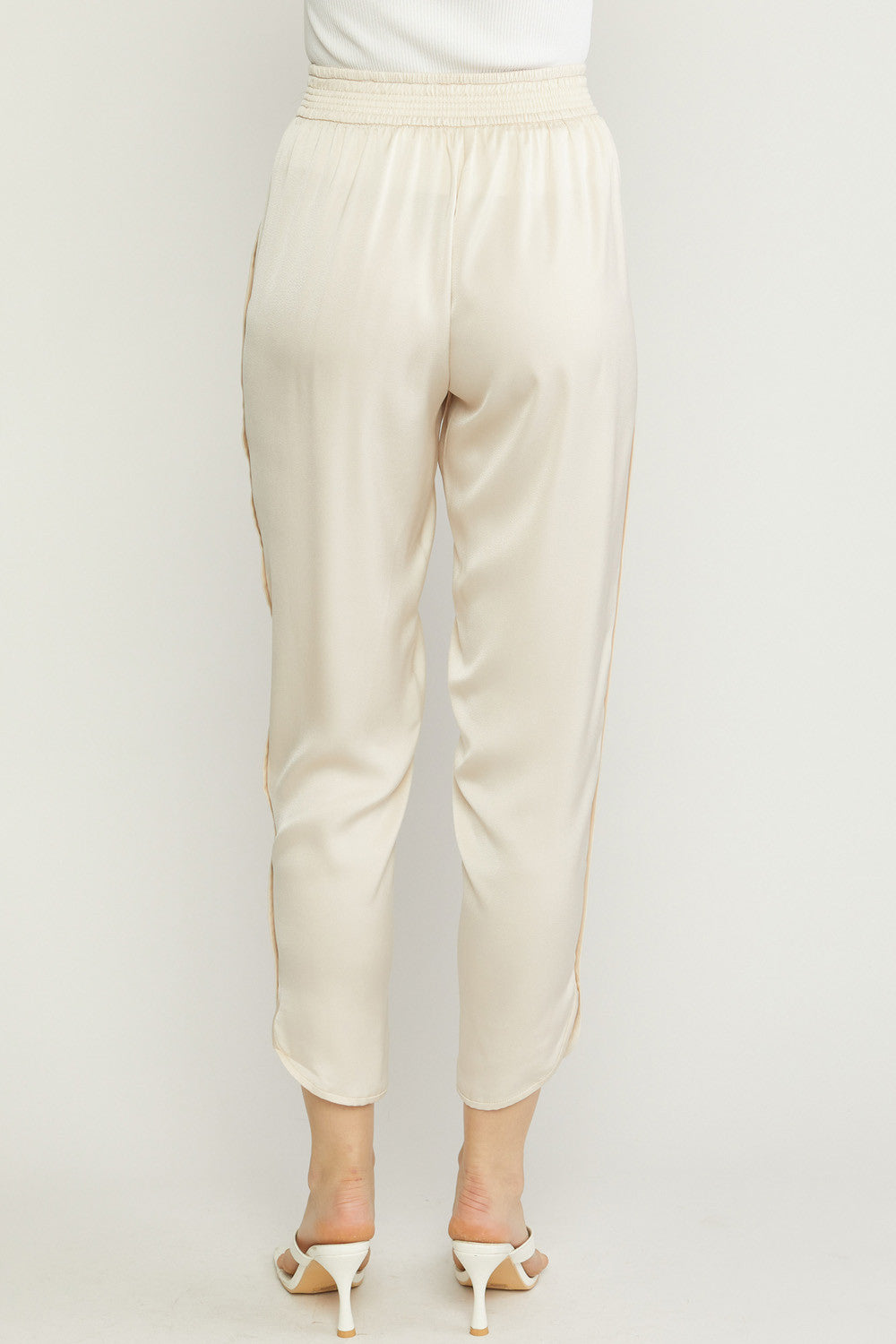 Entro Solid Satin Jogger Pant