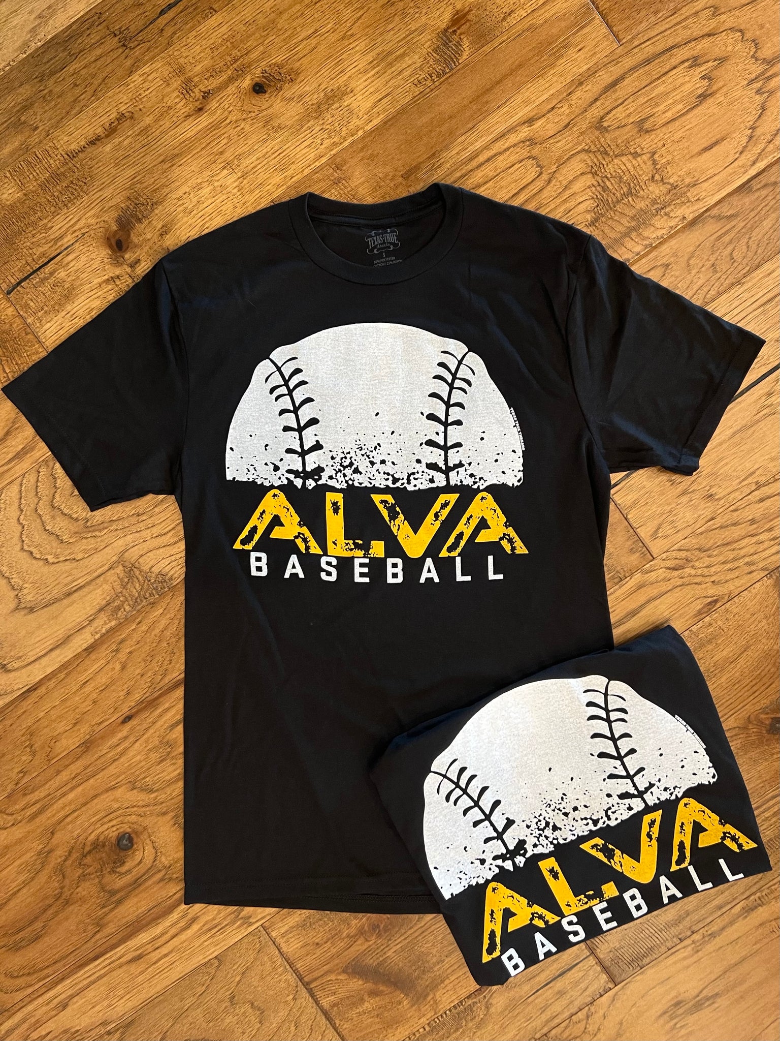 Splatter Alva Baseball Graphic Tee by Texas True Threads