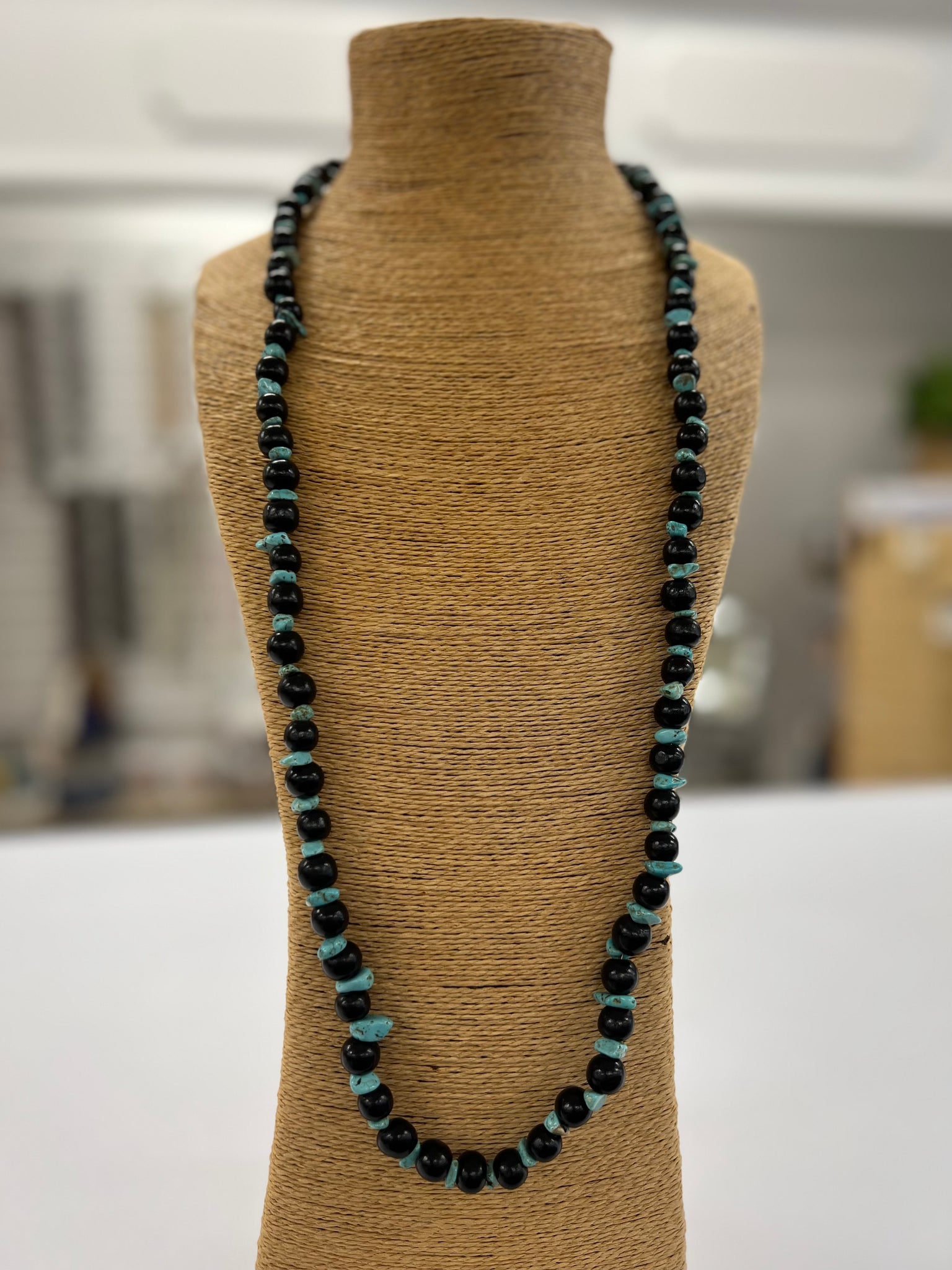 Black Turquoise Stone Necklace