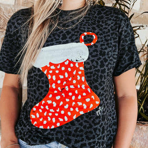 PPTX Spotted Stocking Leopard Graphic Tee